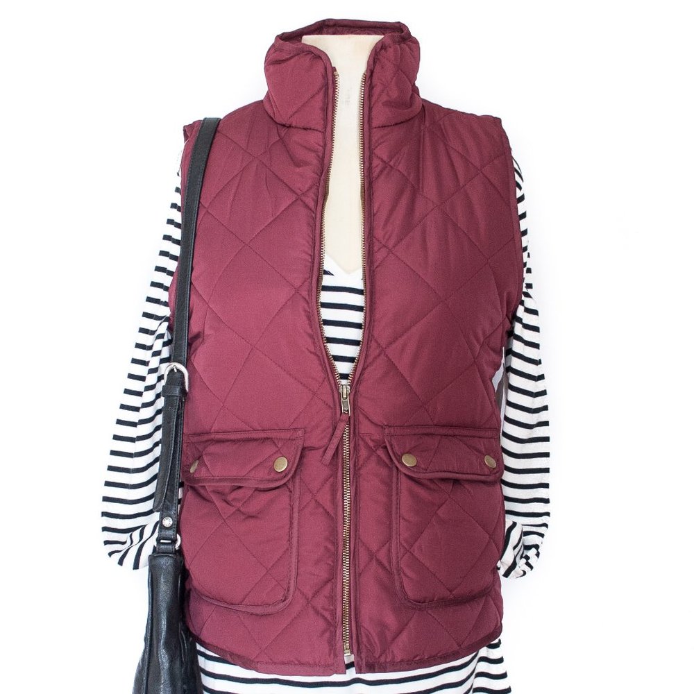 Altar'd State | Dark Red Quilted Vest | NWT Small